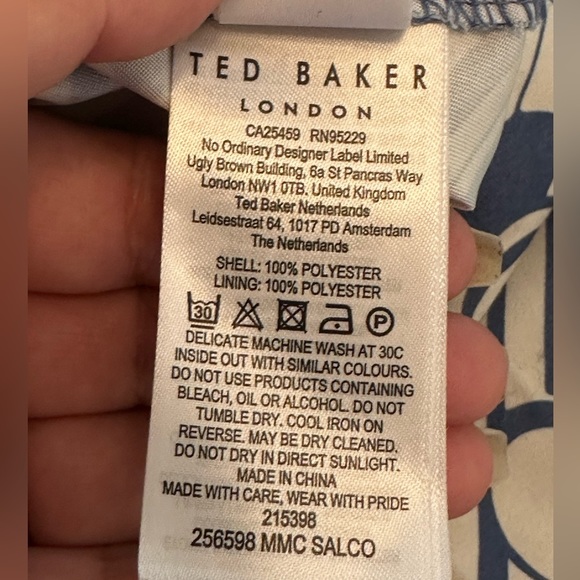 Ted Baker Salco Mid Scale Geometric Swim Shorts Size -Small no lining - Picture 11 of 11